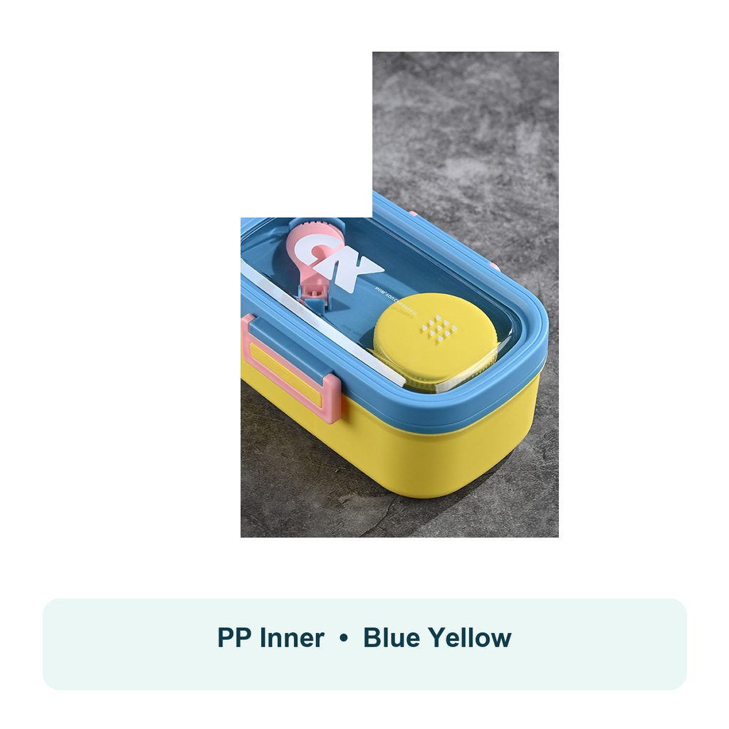 Cartoon Compartment Lunch Box with Soup Cup