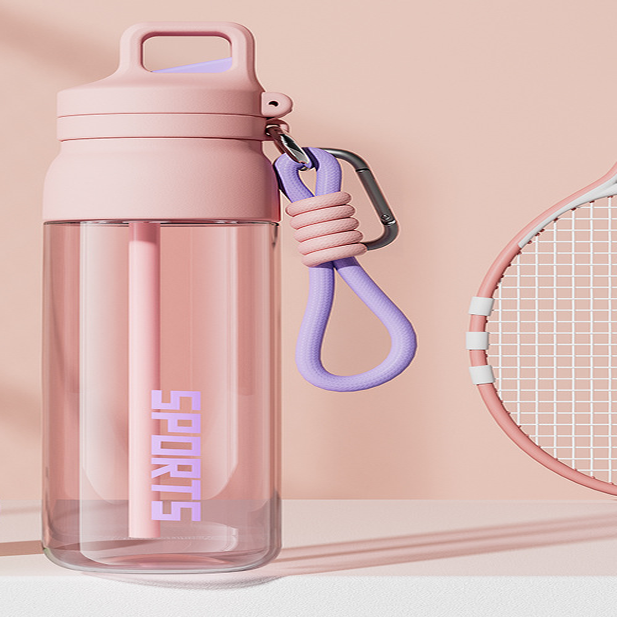 Large-Capacity Dual-Drink Tritan Sports Bottle