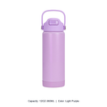 12oz 20oz 304 Stainless Steel Straw Insulated Bottle — 12OZ-360ML / Light Purple