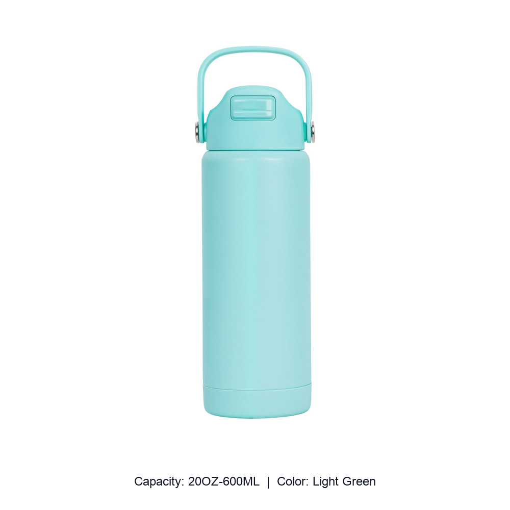 12oz 20oz 304 Stainless Steel Straw Insulated Bottle — 20OZ-600ML / Light Green