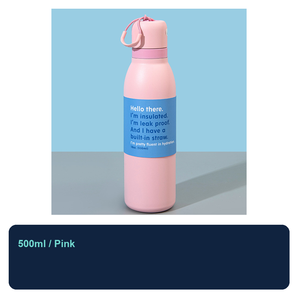 304 Stainless Steel Dual-Drink Travel Bottle