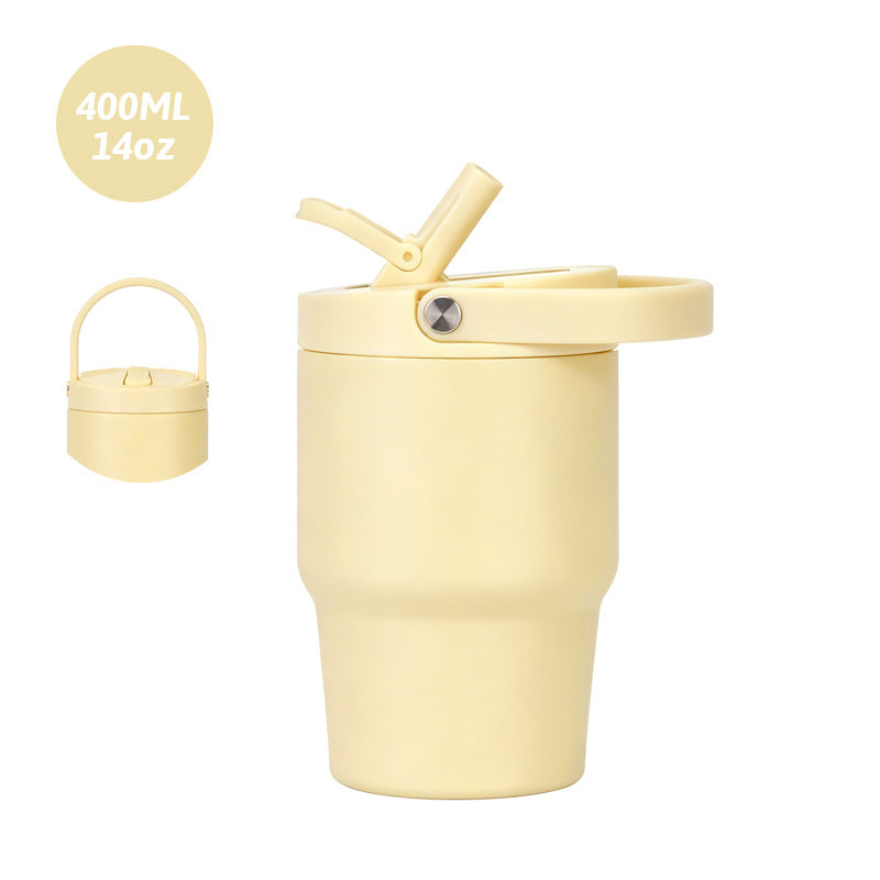 Custom 14oz Folding-Spout Stainless Steel Insulated Car Tumbler
