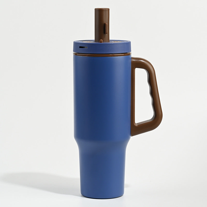 Custom 1100ml 304 Stainless Steel Straw Tumbler with Handle