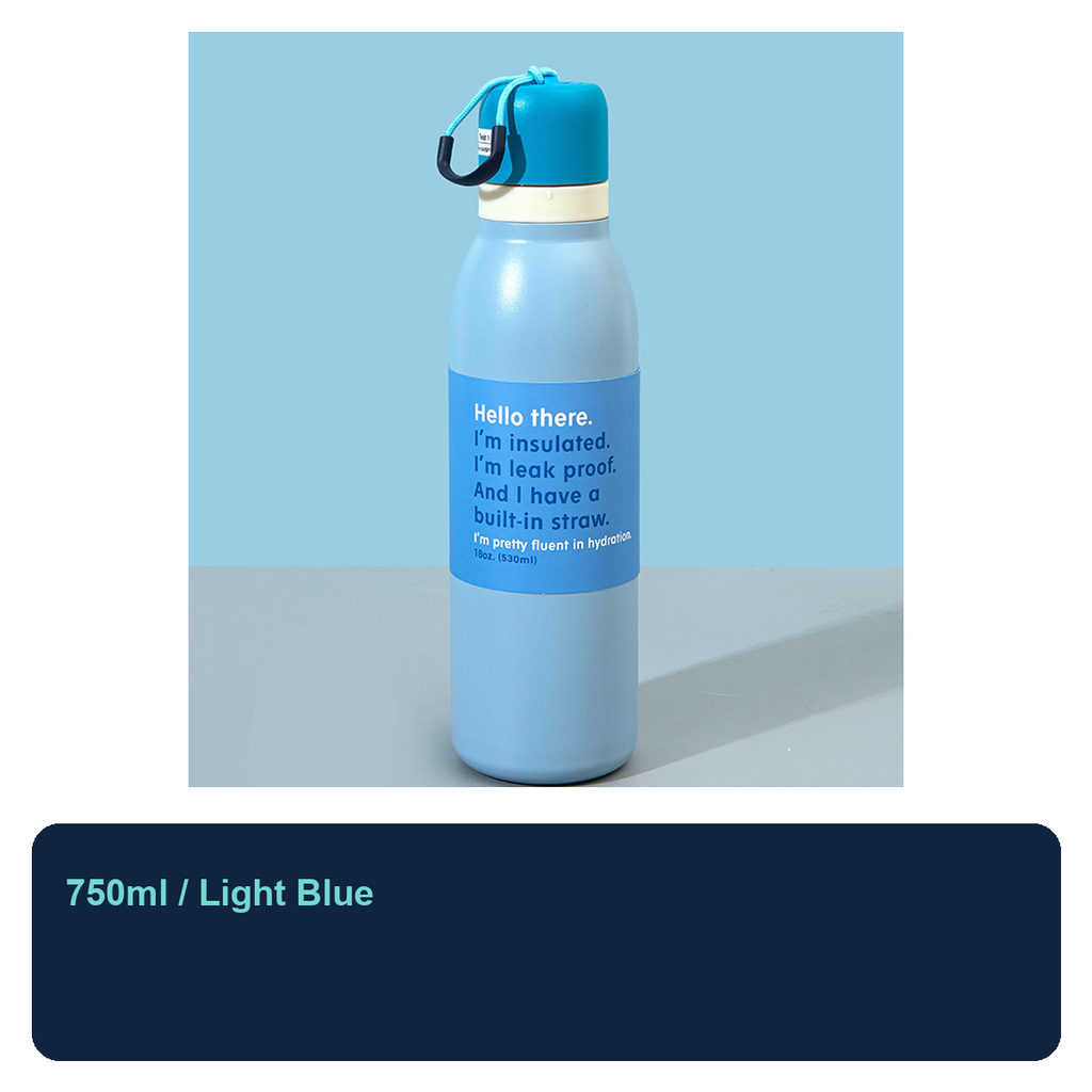 304 Stainless Steel Dual-Drink Travel Bottle