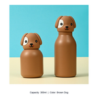 304 Stainless Steel Cartoon Animal Kids Insulated Bottle — 300ml / Brown Dog