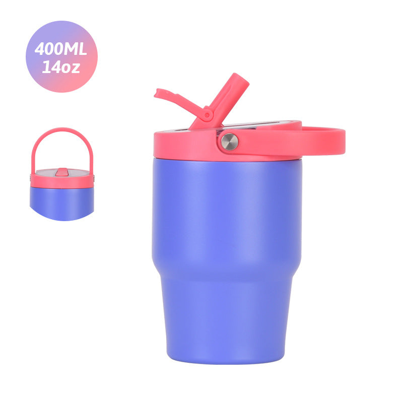 Custom 14oz Folding-Spout Stainless Steel Insulated Car Tumbler
