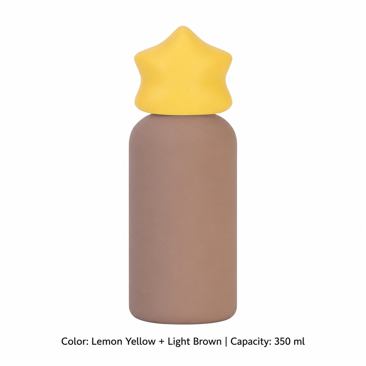 350ml 316 Stainless Steel Kids' Sports Bottle — 350 ml / Lemon Yellow + Light Brown