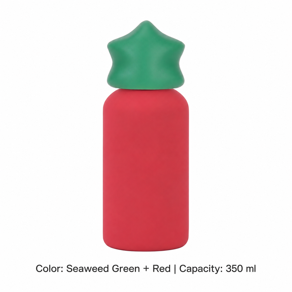 350ml 316 Stainless Steel Kids' Sports Bottle — 350 ml / Seaweed Green + Red