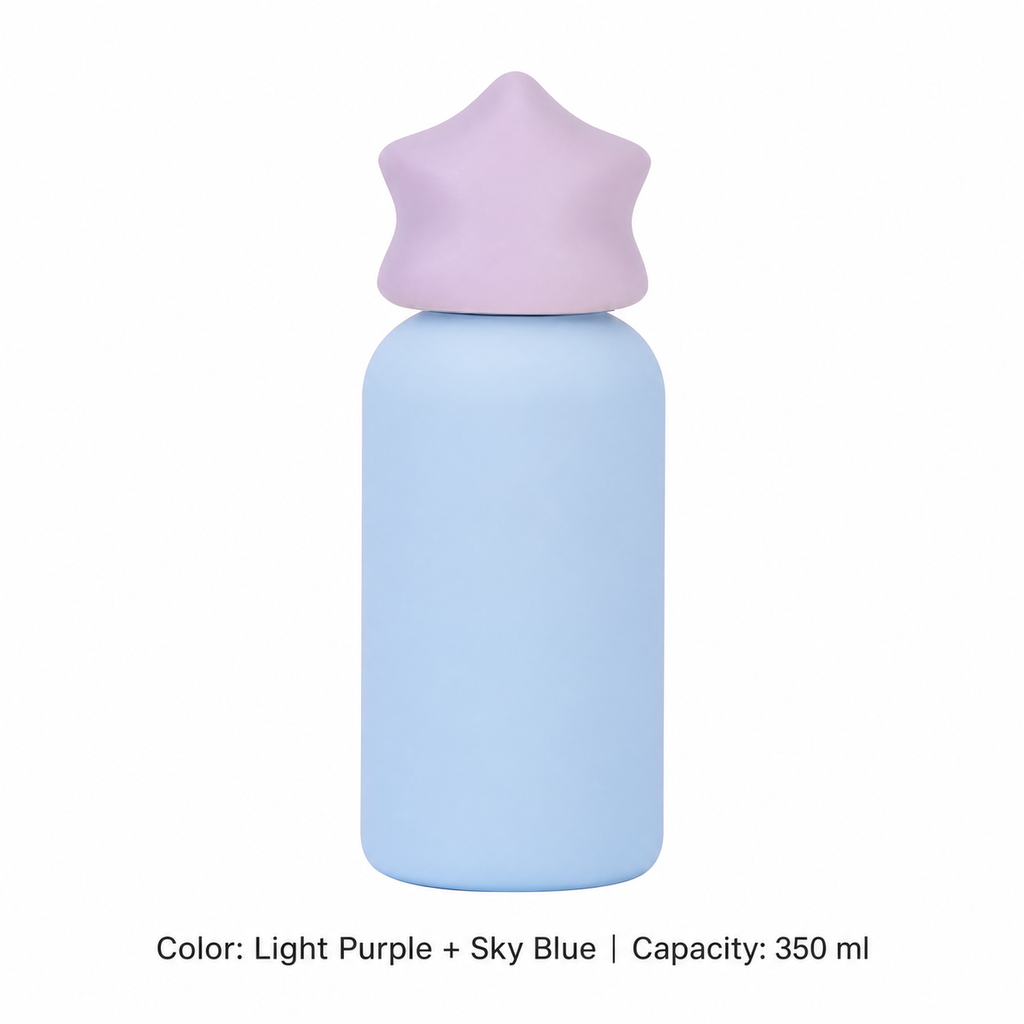 350ml 316 Stainless Steel Kids' Sports Bottle — 350 ml / Light Purple + Sky Blue