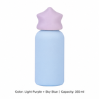 350ml 316 Stainless Steel Kids' Sports Bottle — 350 ml / Light Purple + Sky Blue