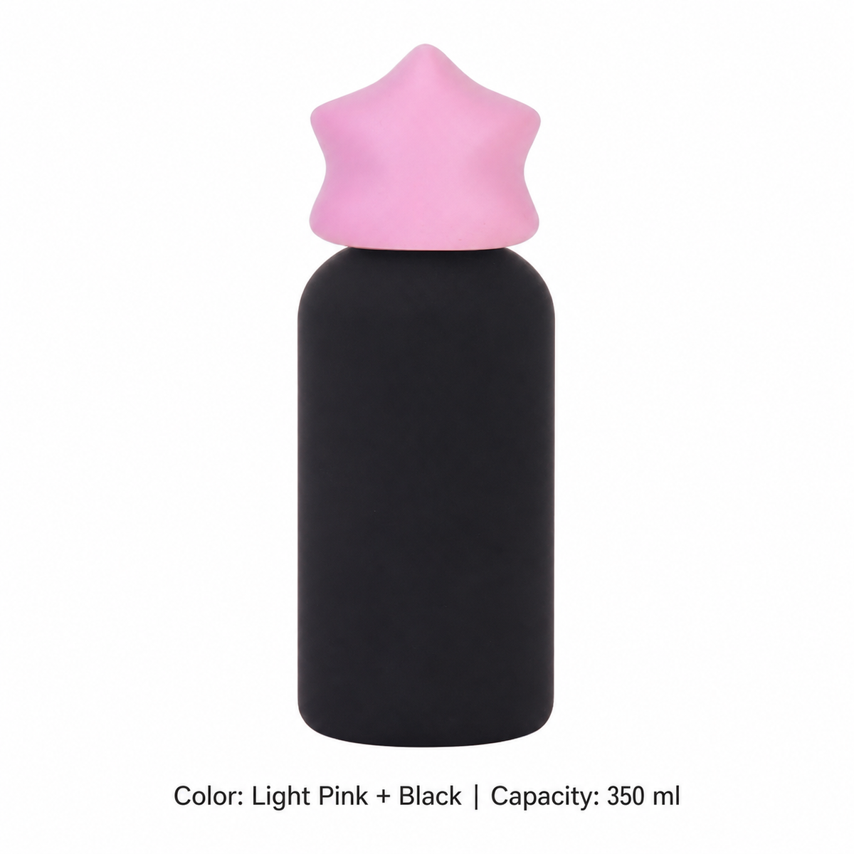 350ml 316 Stainless Steel Kids' Sports Bottle — 350 ml / Light Pink + Black