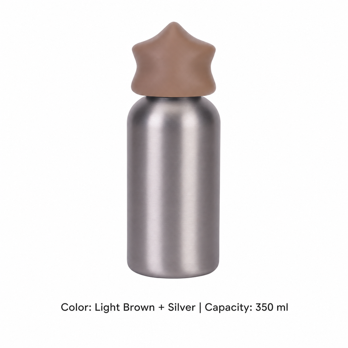 350ml 316 Stainless Steel Kids' Sports Bottle — 350 ml / Light Brown + Silver