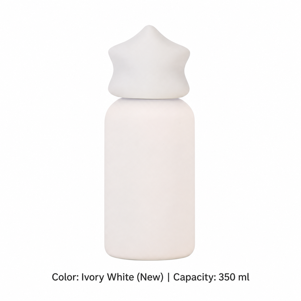 350ml 316 Stainless Steel Kids' Sports Bottle — 350 ml / Ivory White (New)