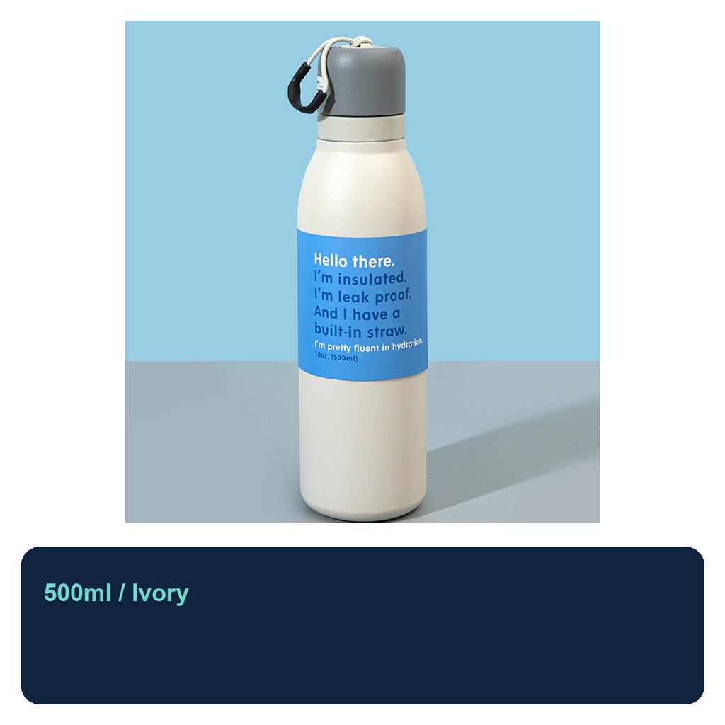 304 Stainless Steel Dual-Drink Travel Bottle