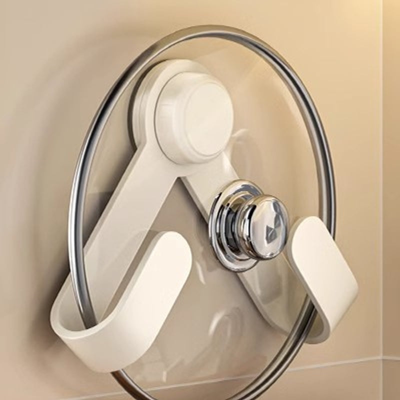 Adjustable Suction Cup Pot Lid & Cutting Board Holder – Ivory or Gunmetal