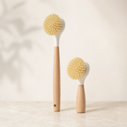 Natural Beechwood Sisal Pot Brush – Long or Short Handle