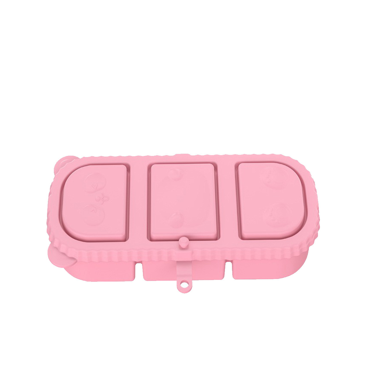 Bear-Shaped 3-Compartment Silicone Snack Box with Lid