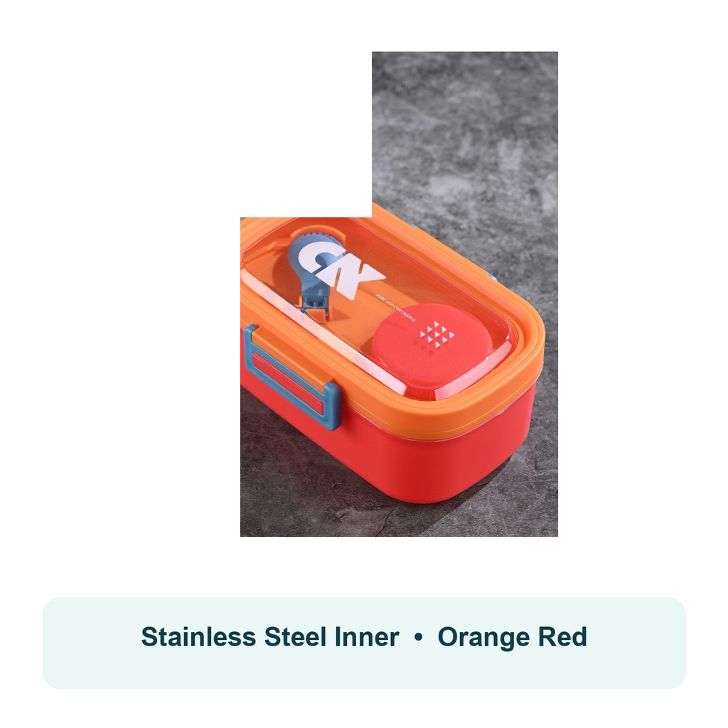Cartoon Compartment Lunch Box with Soup Cup
