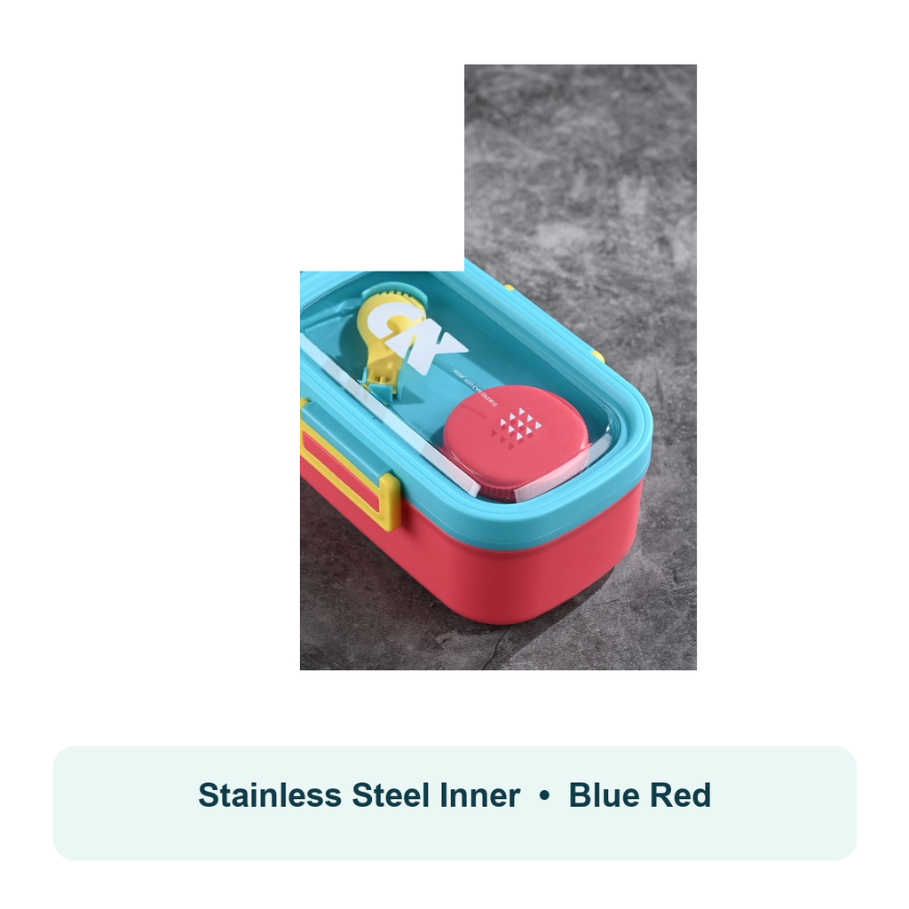 Cartoon Compartment Lunch Box with Soup Cup