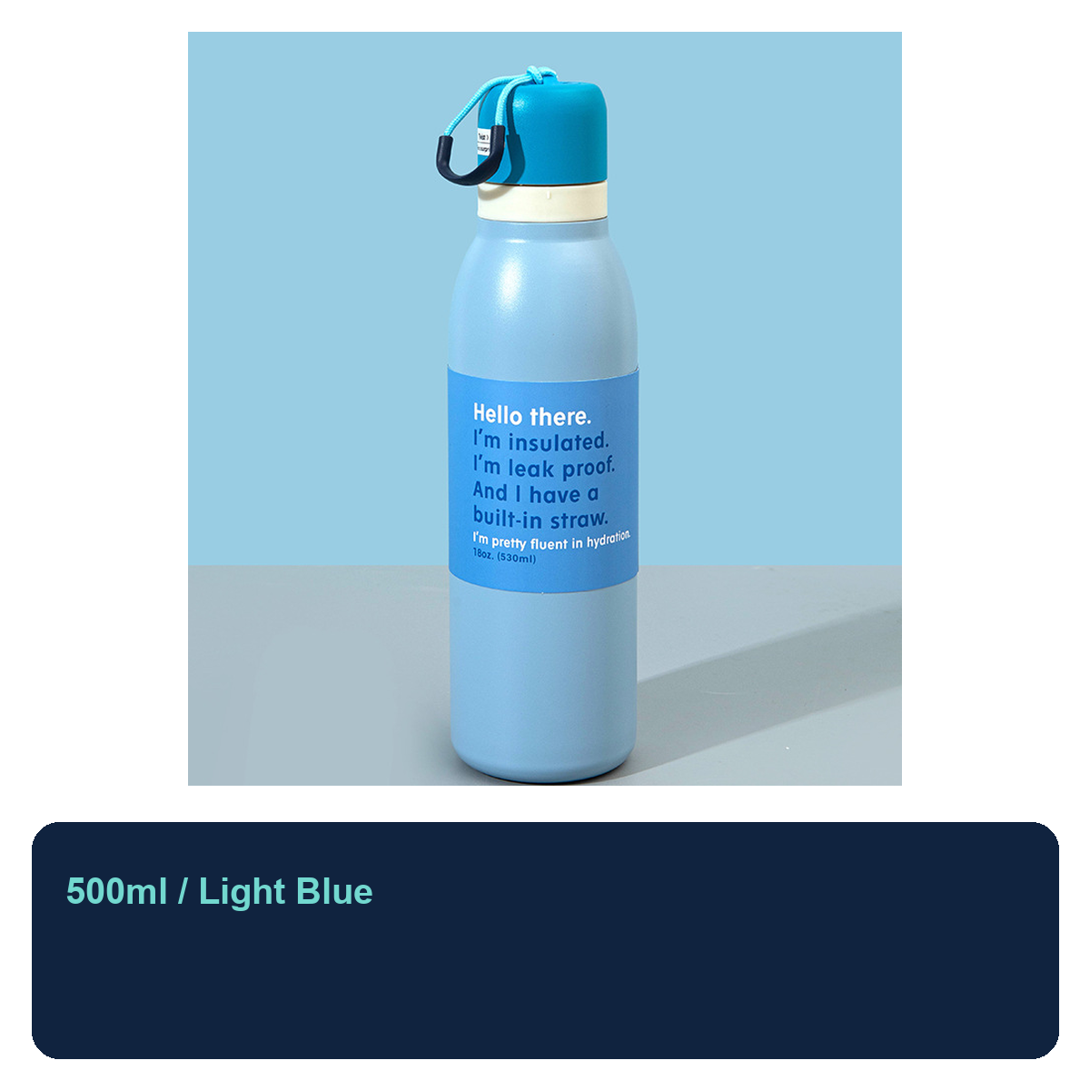 304 Stainless Steel Dual-Drink Travel Bottle