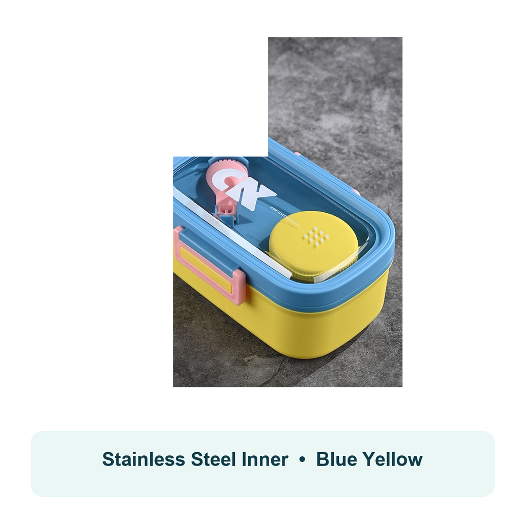 Cartoon Compartment Lunch Box with Soup Cup