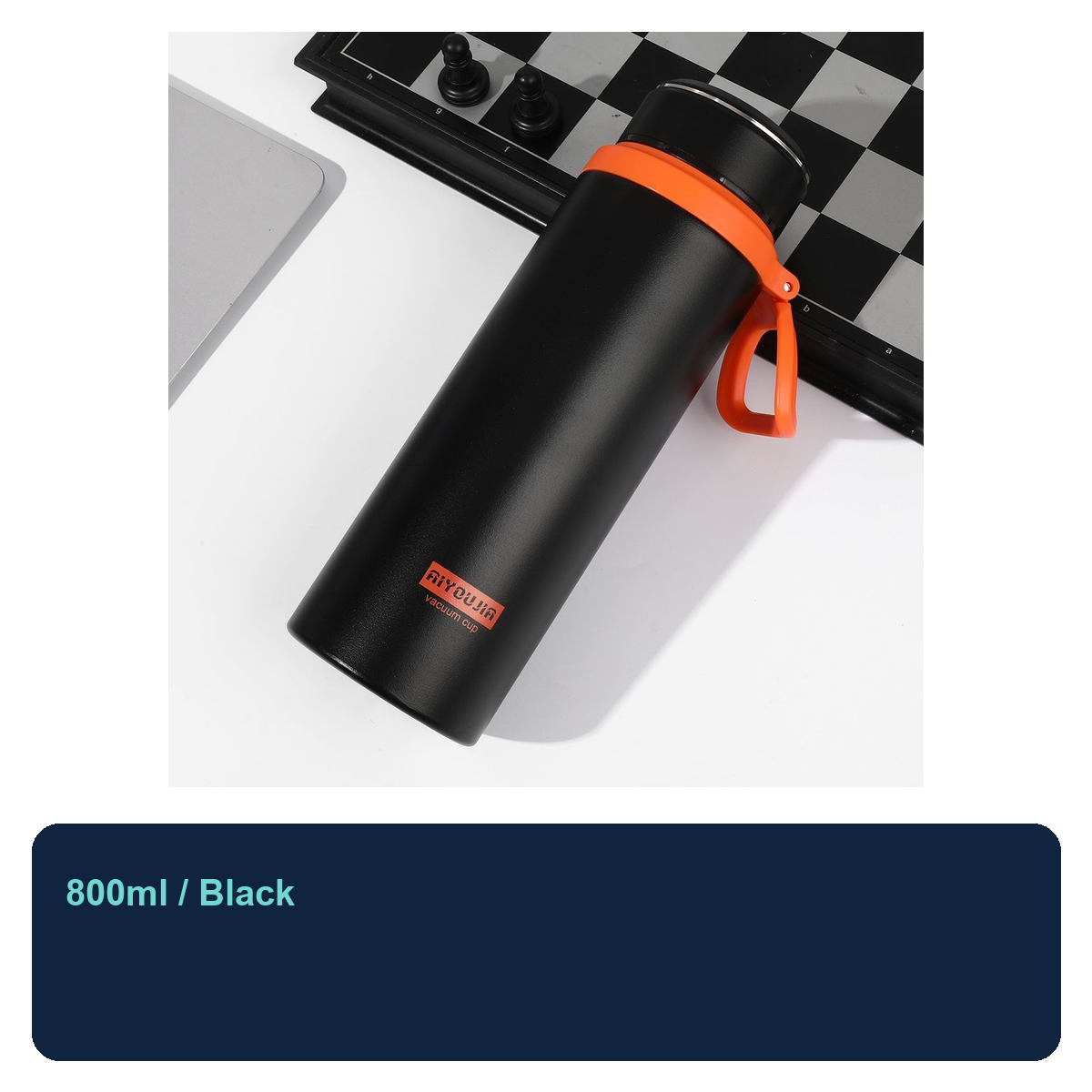 800ml 316 Stainless Steel Vacuum Bottle with Carry Strap