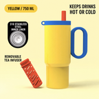 Custom Logo 25 oz Insulated Tumbler with Handle