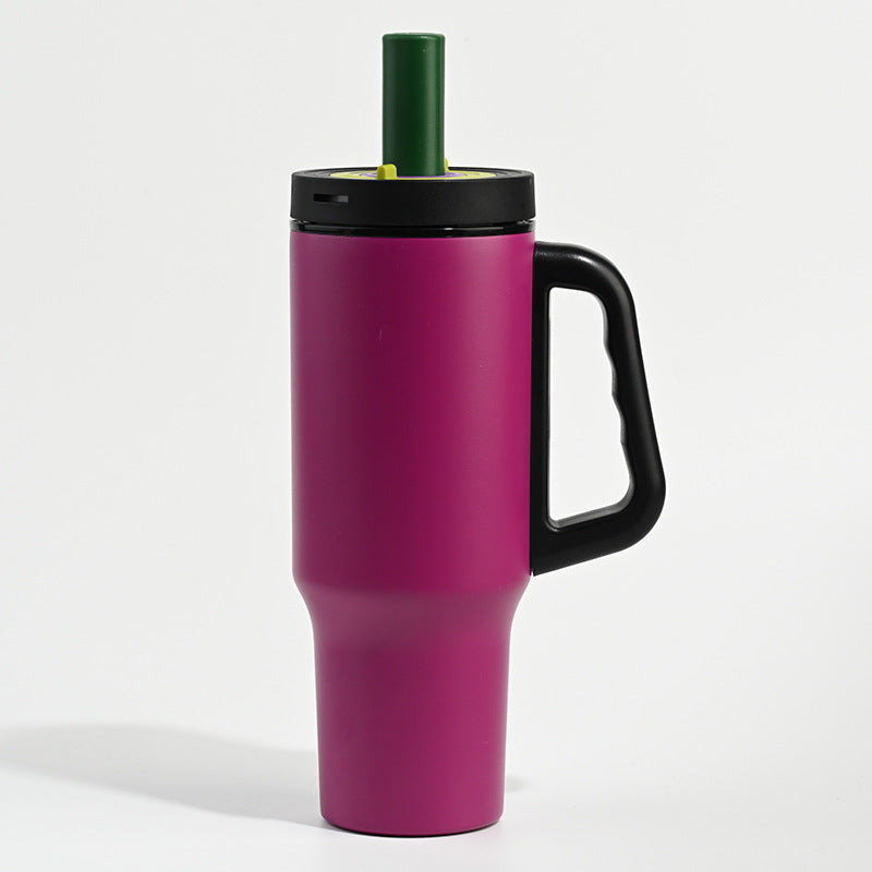 Custom 1100ml 304 Stainless Steel Straw Tumbler with Handle