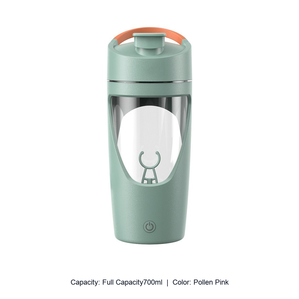 700ml Electric Tritan Mixing Shaker Bottle — Full Capacity700ml / Pollen Pink