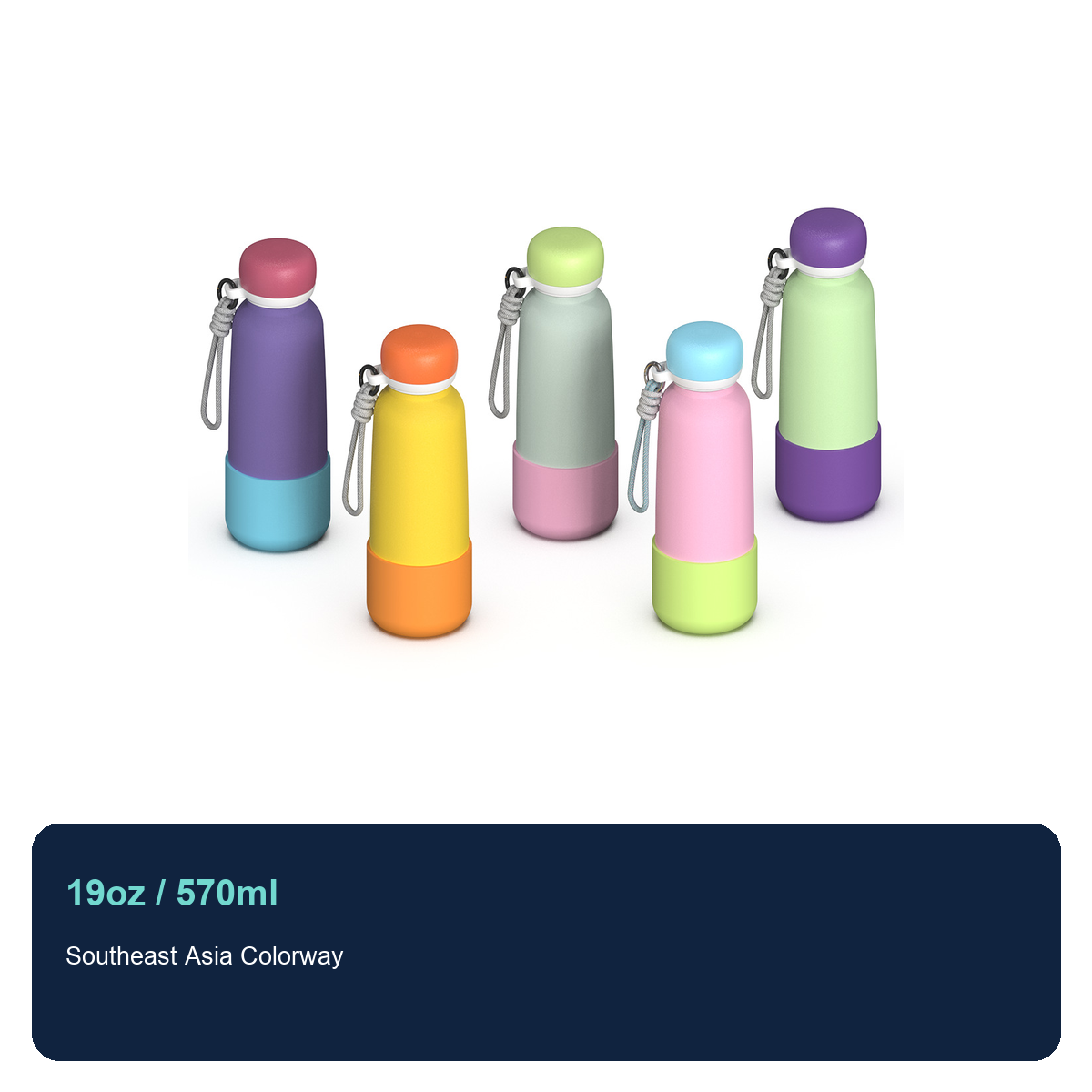 304 Stainless Steel Loop-Lid Sports Bottle
