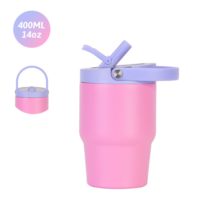 Custom 14oz Folding-Spout Stainless Steel Insulated Car Tumbler