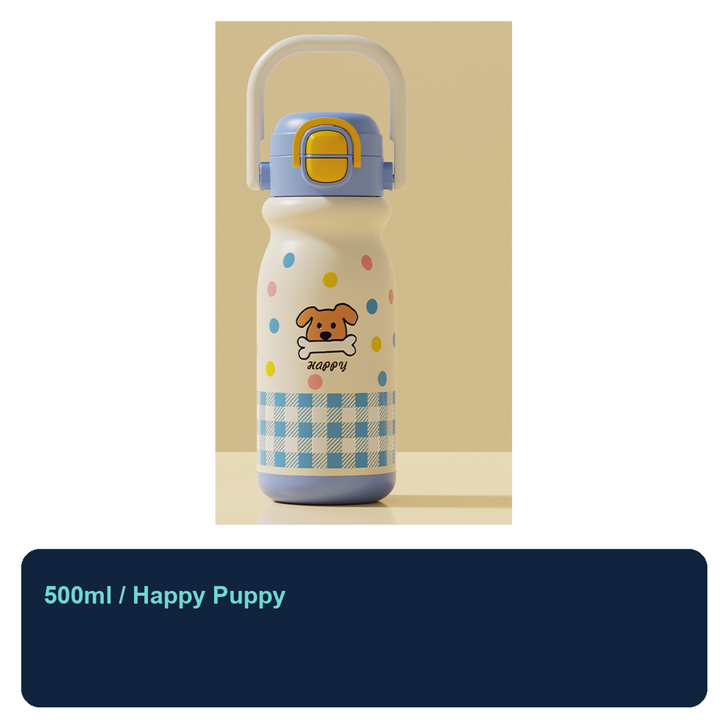 500ml Stainless Steel Kids Dual-Drink Bottle