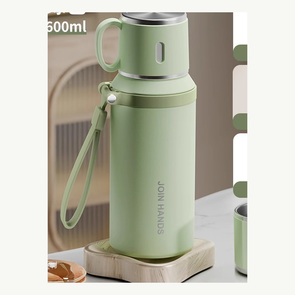 600 ml 316 Stainless Steel Tea-Infuser Insulated Bottle with Cup Lid