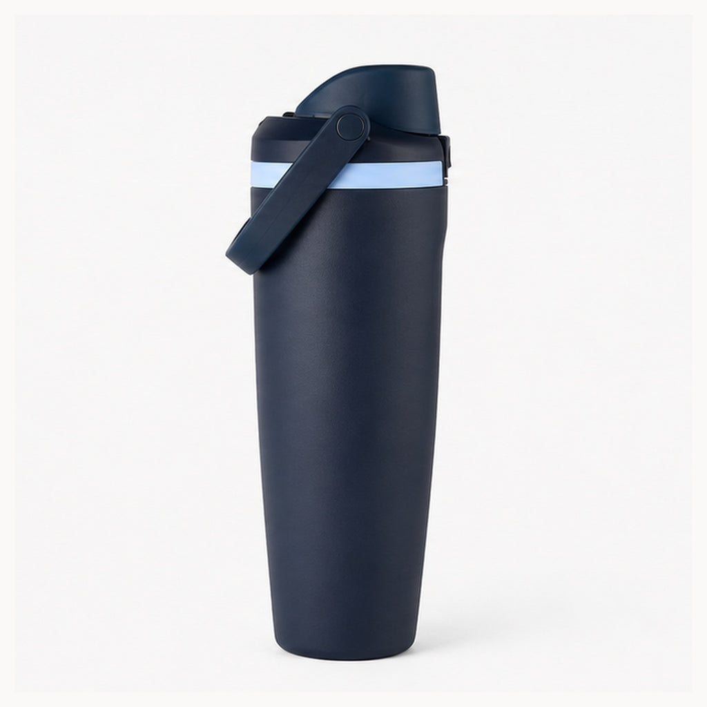 Custom 30oz Stainless Steel Dual-Drink Sports Tumbler with Handle