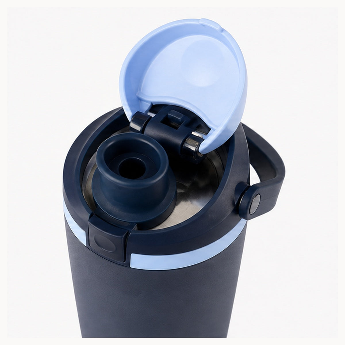 Custom 30oz Stainless Steel Dual-Drink Sports Tumbler with Handle