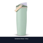 Custom 30oz Stainless Steel Dual-Drink Sports Tumbler with Handle