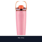 Custom 30oz Stainless Steel Dual-Drink Sports Tumbler with Handle