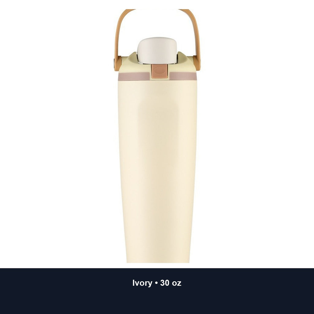 Custom 30oz Stainless Steel Dual-Drink Sports Tumbler with Handle