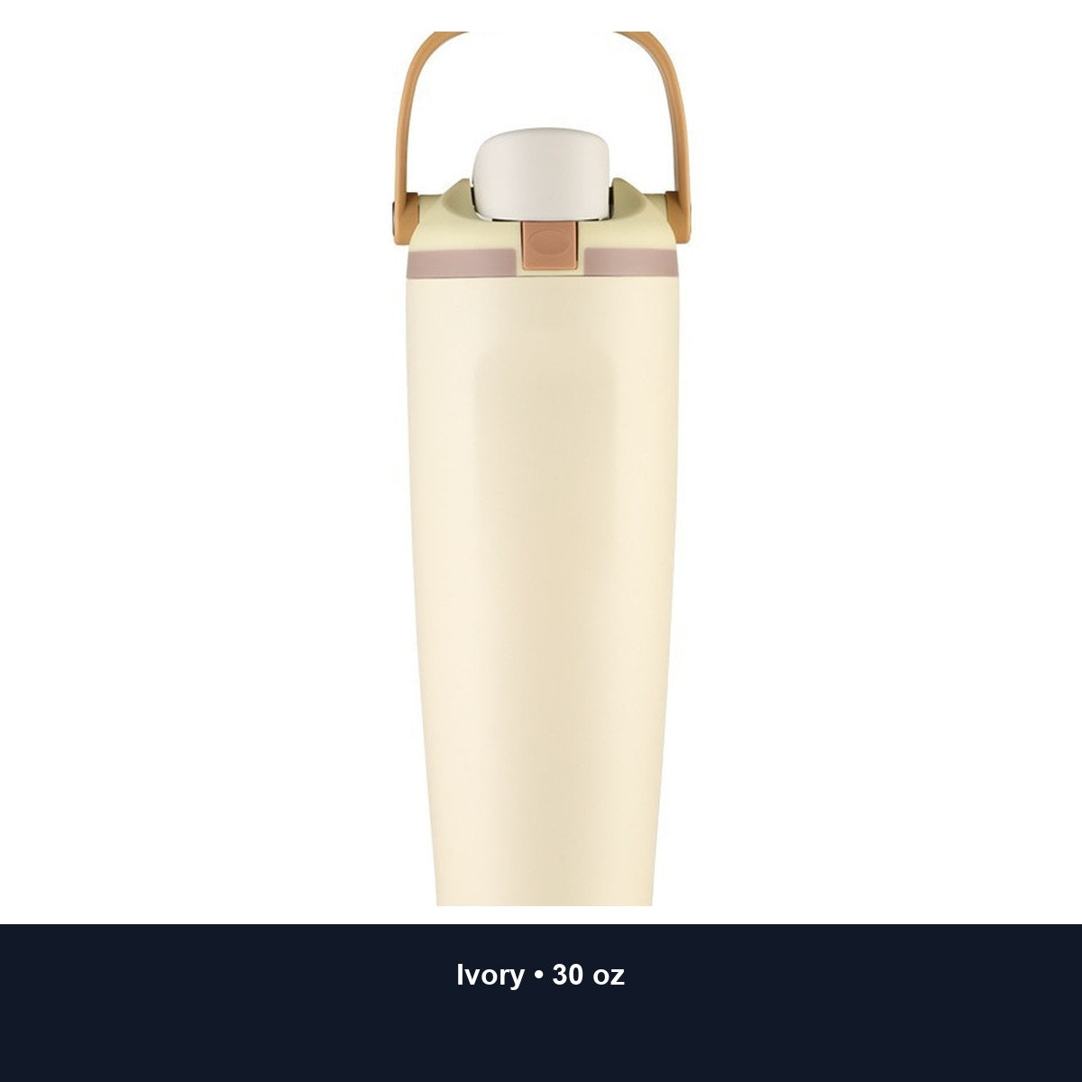 Custom 30oz Stainless Steel Dual-Drink Sports Tumbler with Handle