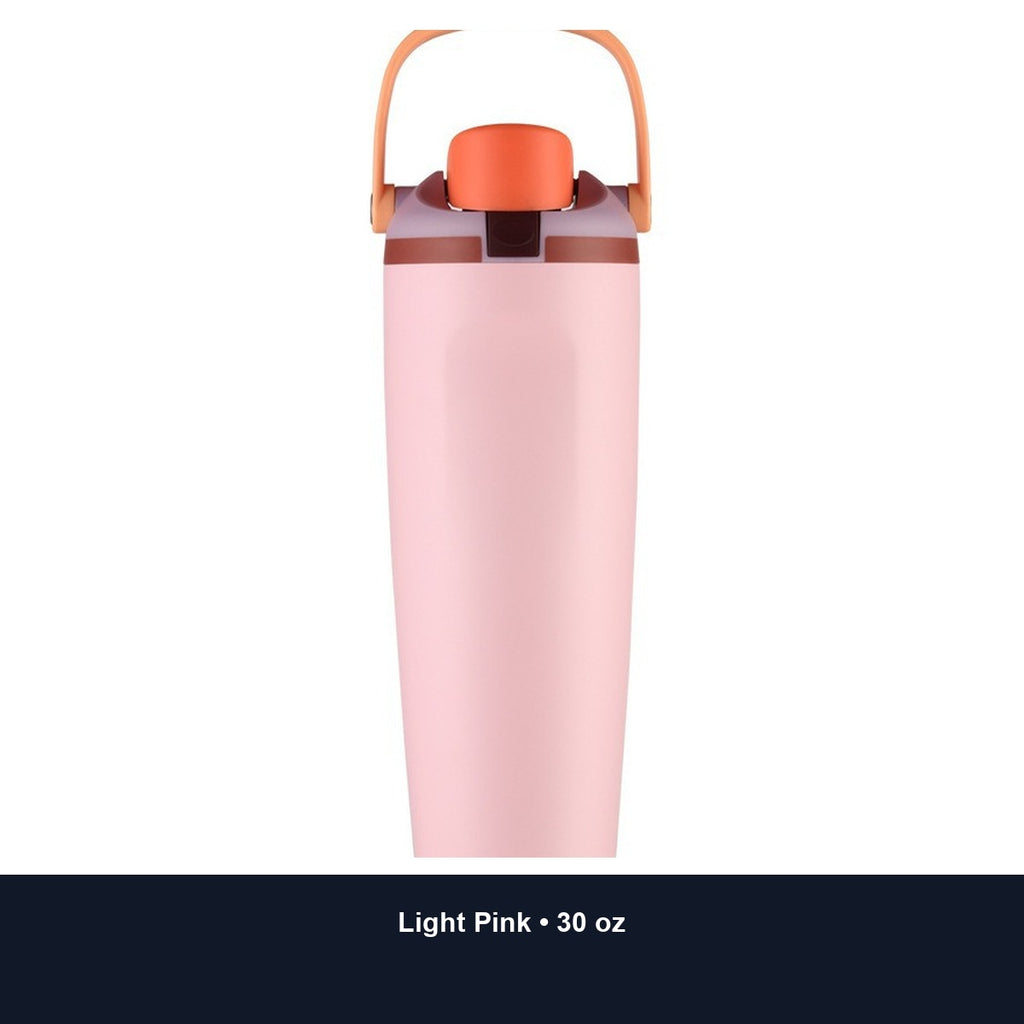 Custom 30oz Stainless Steel Dual-Drink Sports Tumbler with Handle