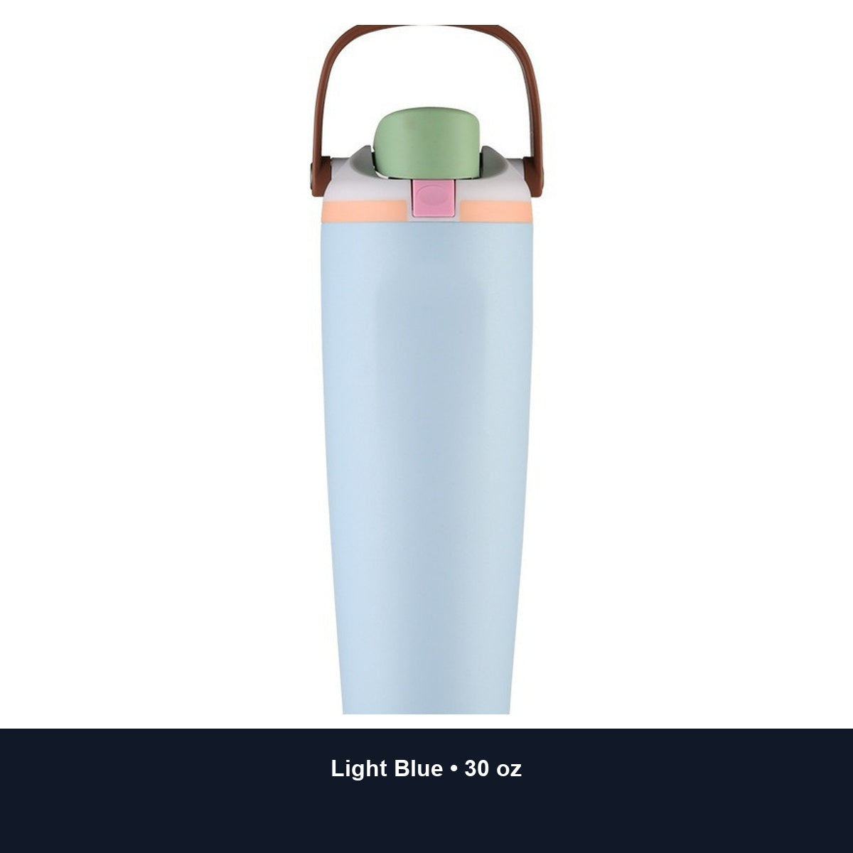 Custom 30oz Stainless Steel Dual-Drink Sports Tumbler with Handle