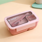 Custom Logo PP and Stainless Steel Divided Lunch Box