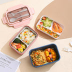 Custom Logo PP and Stainless Steel Divided Lunch Box