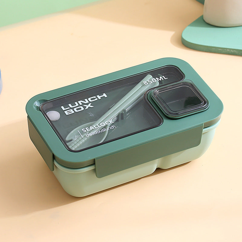 Custom Logo PP and Stainless Steel Divided Lunch Box