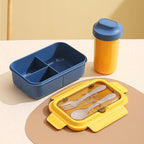 Custom Logo PP and Stainless Steel Divided Lunch Box