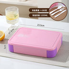 Custom Logo PP and Stainless Steel Divided Lunch Box