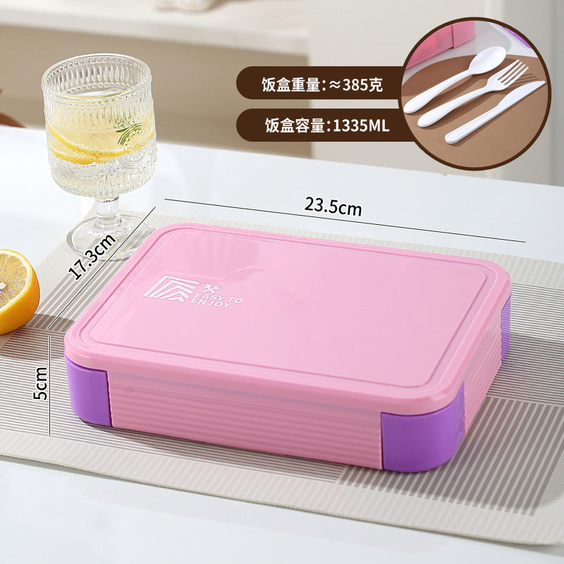 Custom Logo PP and Stainless Steel Divided Lunch Box