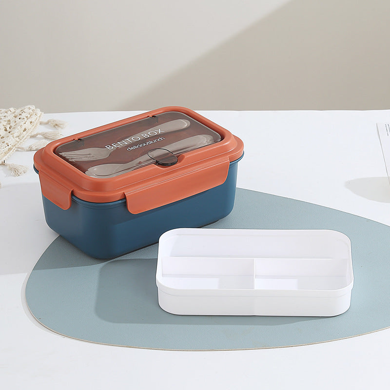 Custom Logo PP and Stainless Steel Divided Lunch Box