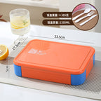 Custom Logo PP and Stainless Steel Divided Lunch Box