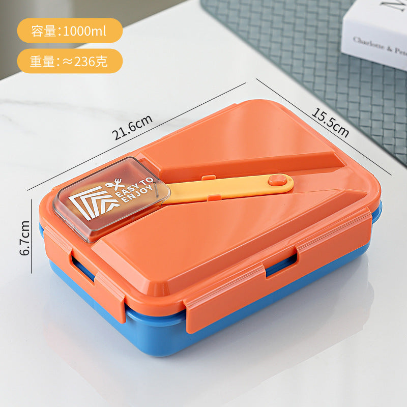 Custom Logo PP and Stainless Steel Divided Lunch Box